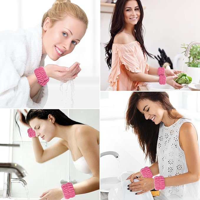 2pcs Wrist Bands for Washing Face Wash Wristbands Wrist Towels Arm Bands for - Image 7