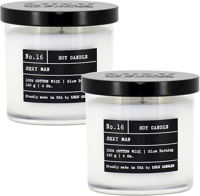 Lulu Candles | Sexy Man | Luxury Scented Soy Jar Candle | Hand Poured in The by LULUCANDLES