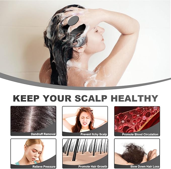 Meartchy Silicone Scalp Massager, Scalp Scrubber - Image 4