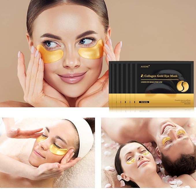 AVJONE 24K Gold Under Eye Patches, Collagen Eye Masks - Image 6