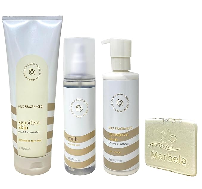 Bath & Body Works Sensitive Skin Milk Fragranced 3 Piece Set by BathBodyWorks