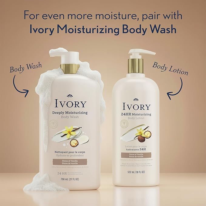 Ivory Hand & Body Lotion, 24hr Moisturizing, Repairs Extra Dry Skin, All Day - Image 10