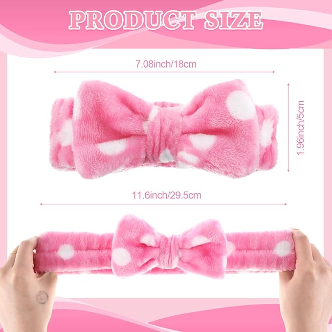 50 Pcs Pink Spa Headband Bulk Spa Sleepover Party Supplies - Image 2