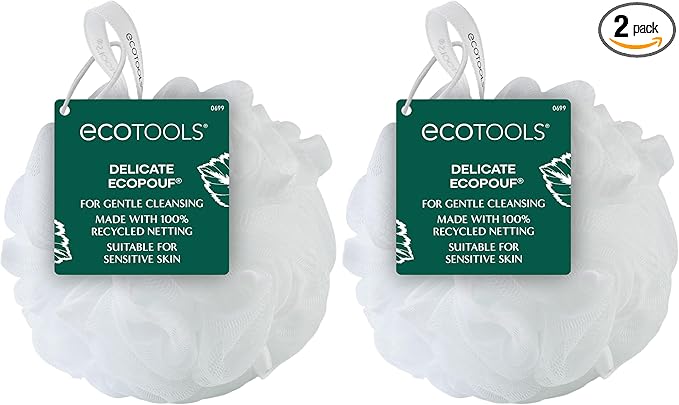 EcoTools Delicate EcoPouf Body Loofah, Gentle Exfoliating Shower Sponge by EcoTools