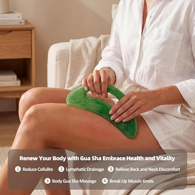 Gua Sha Massage Tool with Handle, Handheld Guasha Board - Image 2