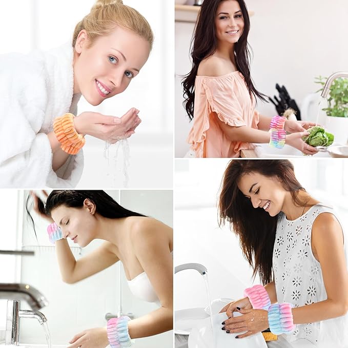 8pcs Wrist Bands for Washing Face Wash Wristbands Wrist Towels Arm Bands for - Image 7