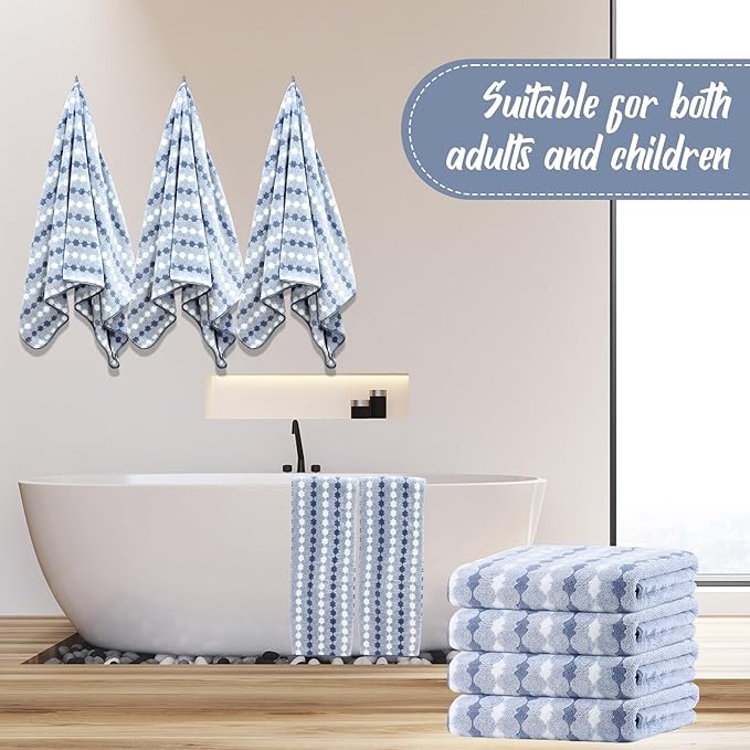 SmoothNovelty 16 Pack Microfiber Bath Towels Bulk 27'' x 60'' Oversized Size - Image 6