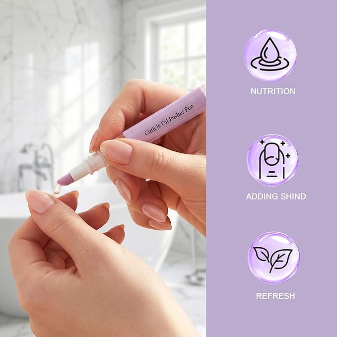 4-in-1 Cuticle Oil Pusher Pen, 2026 New Cuticle Pusher Oil Pen Nail Cuticle Pen - Image 9