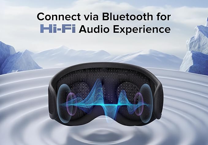 TOPOINT Sleep Mask with Bluetooth Headphones, 3D Eye Mask - Image 7
