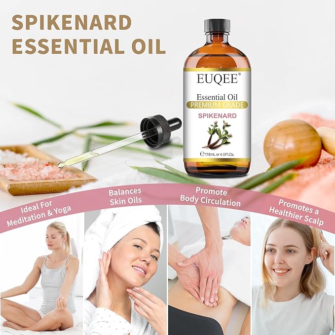 EUQEE Spikenard Essential Oil 118ml/4Fl Oz Pure Spikenard Oil Premium Essential - Image 3