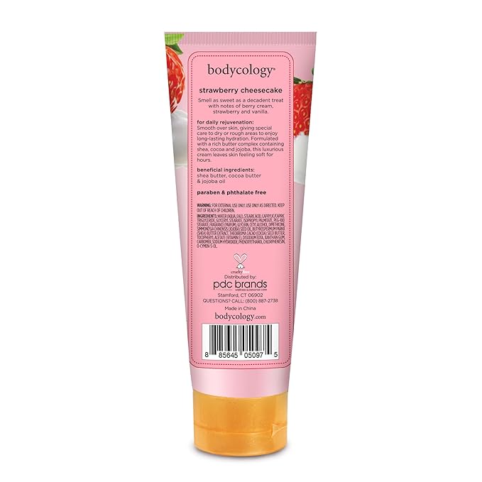 Bodycology Shea Butter Body Cream, Strawberry Cheesecake, 8 oz - Image 8