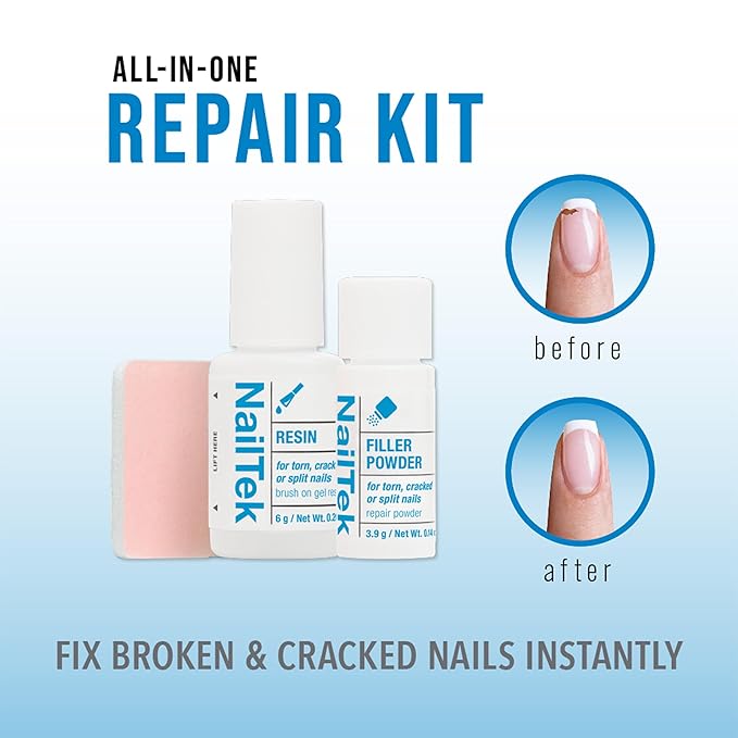 Nail Tek Nail Repair for Damaged Nails – Filler Powder & Resin Kit for Cracked - Image 3