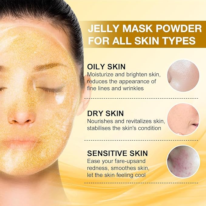 Jelly Mask for Facials Professional, Hydrating & Moisturizing Peel-Off Natural - Image 2