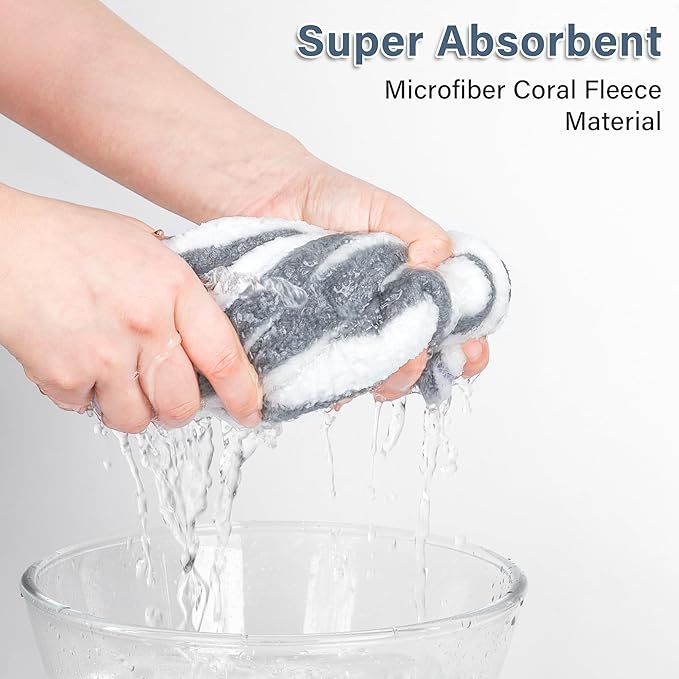 Microfiber Hair Towel Wrap, Quick Dry Hair Turbans - Image 2