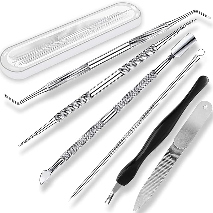 Ingrown Toenail File and Lifters Set, Professional Pedicure Tool Toenail by yeoeigm