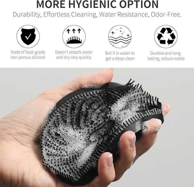 Silicone Body Scrubber, BEAUTAIL Upgrade 3rd Gen Shower Bath Brush, Lather - Image 2