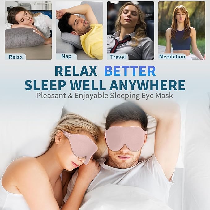 ZGGCD Sleep Mask for Side Sleeper, Light Blocking Sleeping Eye Mask for Women - Image 7