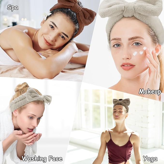 Casoty 12 Pcs Skincare Spa Headband, Hair Band - Image 3