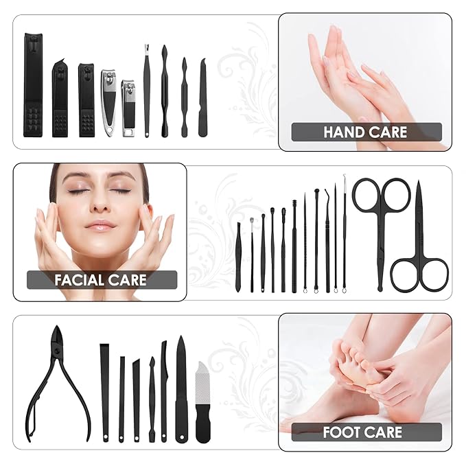 WOAMA 30-Piece Manicure Set Pedicure Kit Professional Nail Clipper Set - Image 4