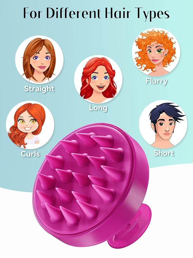 HEETA Scalp Massager Hair Growth, Soft Silicone Scalp Scrubber Shampoo Brush - Image 6