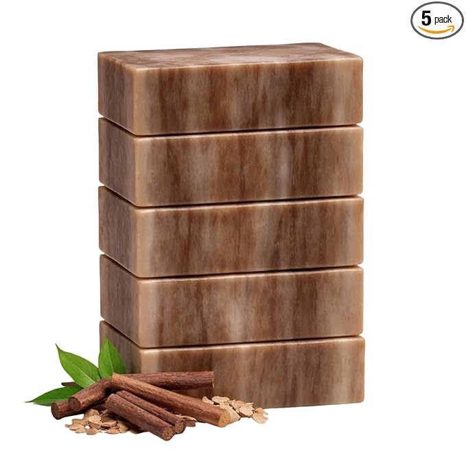 SSA Sandalwood Scented Natural Bar Soap 5 Pack, Australian Triple Milled by SimpleScentsAustralia