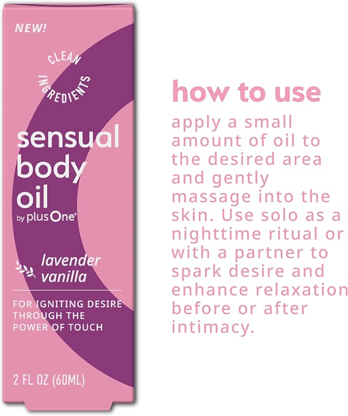plusOne Sensual Body Oil – Lavender Vanilla Massage & Intimate Oil – - Image 6