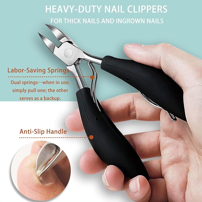Toenail Clippers for Seniors Thick Toenails Angled Head Large Toe Nail Clippers - Image 4