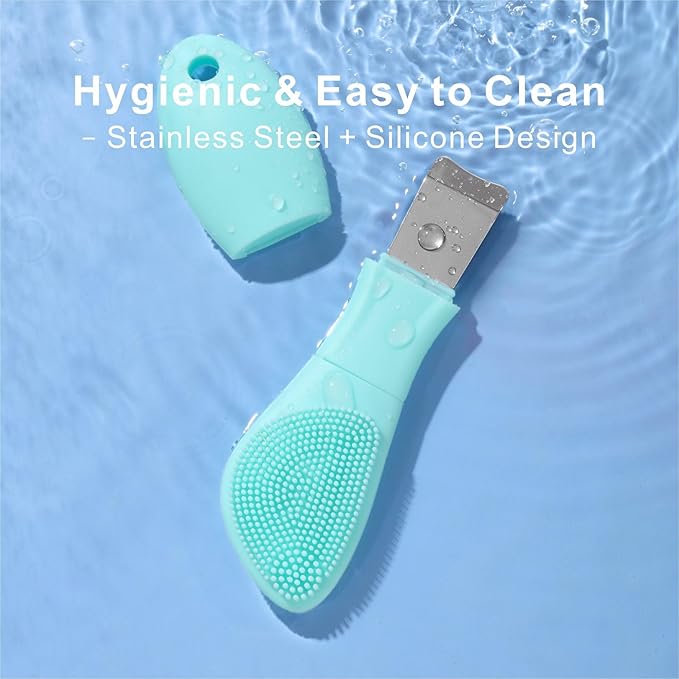 Blackhead Remover & Silicone Face Scrubber, Face Spatula, Facial Cleansing Brush - Image 5