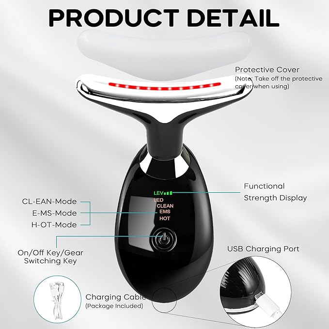 Suenohyu Facial Massager, Portable Face Neck Massager Wand - Image 3