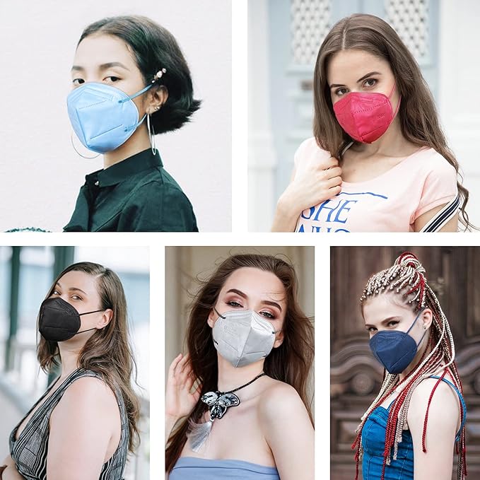 HUHETA KN95 Mask, 5 Ply Protective Dispoasable Masks Filter Efficiency≥95% - Image 5
