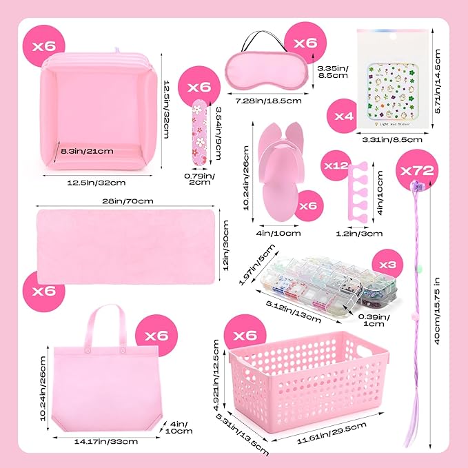 85 Pcs Spa Kit Nail Art Kit Sleepover Party Supplies - Image 2