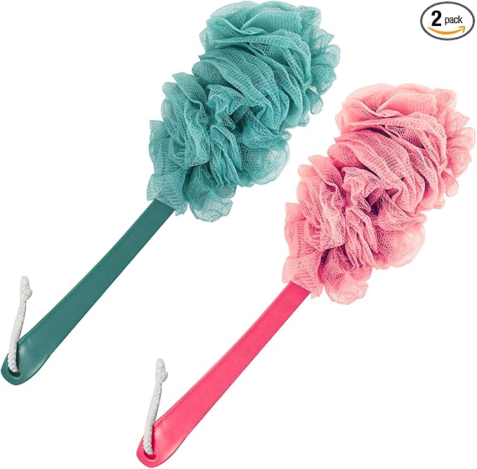 Evmliy 2Pack Back Scrubber for Shower, Loofah Sponge Brush Exfoliating Body by Evmliy