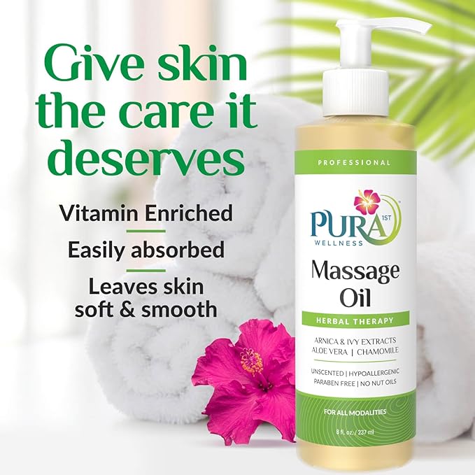 Herbal Therapy 8 Fl oz Massage Oil, Aloe Vera, Professional, Massage Therapy - Image 2