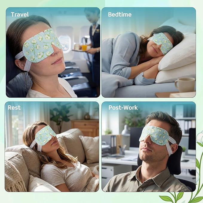 100 Pcs Steam Eye Masks for Dry Eyes Unscented Self Heated Steam Warm Eye Mask - Image 5