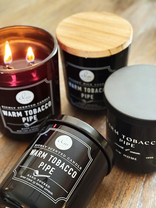 DW Home Warm Tobacco Pipe Scented Candles, 15 oz Large Double Wick Jar - Image 7