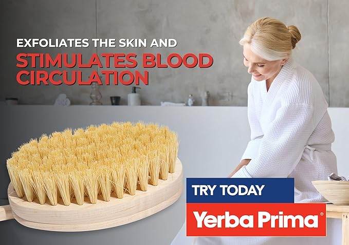 Yerba Prima Tampico Skin Brush for Exfoliation, Dry Brushing, and Blood - Image 5