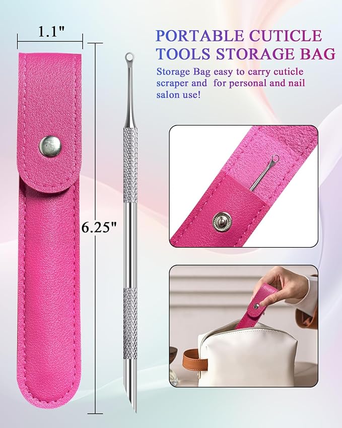 Loop Cuticle Pusher, Pre-treatment Cuticle Pusher, Stainless Steel Round - Image 5