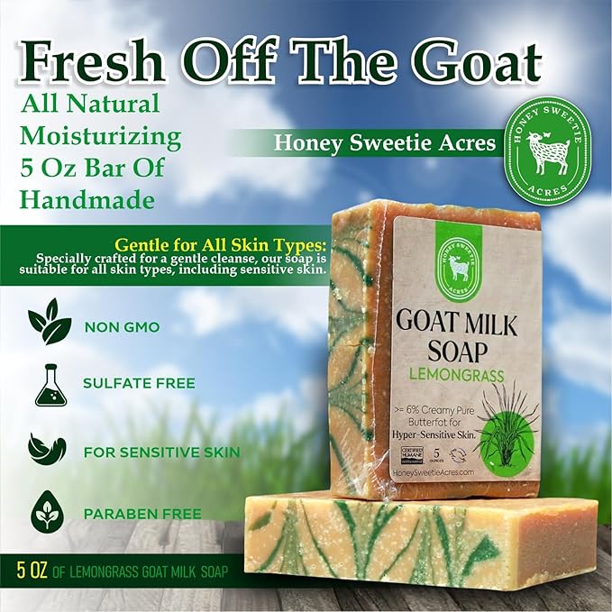 Honey Sweetie Acres Lemongrass Goat Milk Soap - Image 6