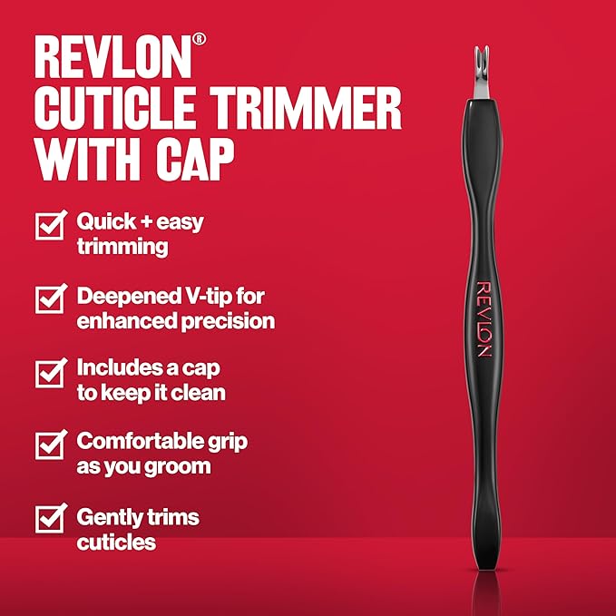 Revlon Cuticle Trimmer With Cap, High Precision V-Tip and Comfortable Grip - Image 3