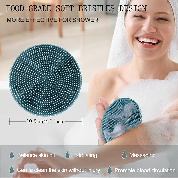 INNERNEED Food-Grade Soft Silicone Body Scrubber Shower Brush Handheld - Image 4