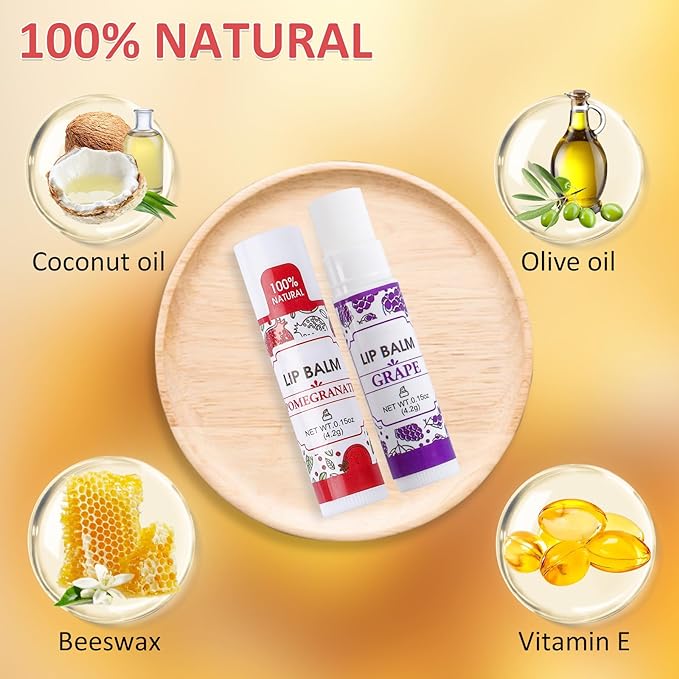 VISRIE 32 Pack Lip Balm, Natural Lip Balm Bulk - Image 3
