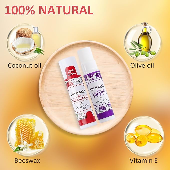 VISRIE 64 Pack Lip Balm, Natural Lip Balm Bulk - Image 3