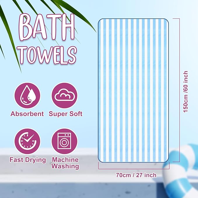 SmoothNovelty 18 Pack Microfiber Bath Towels Bulk 27'' x 60'' Oversized Size - Image 2