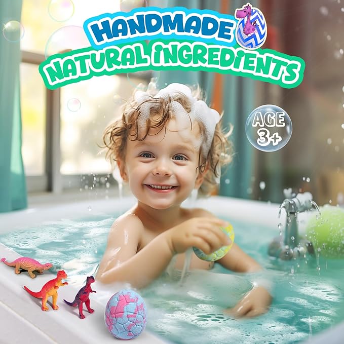 Bath Bombs for Kids with Dragon Toys Inside, Easter Basket Stuffers for Toddlers - Image 4