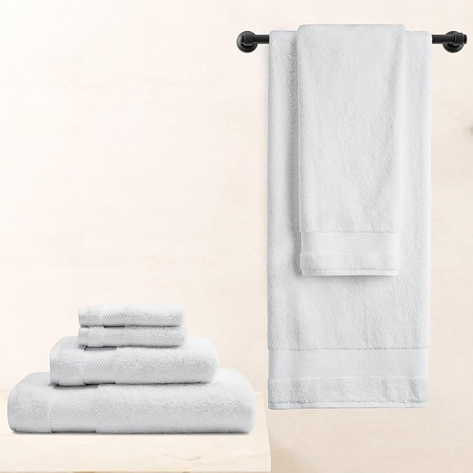 BIOWEAVES 100% Organic Cotton 700 GSM Plush 6-Piece Towel Set GOTS Certified - Image 6