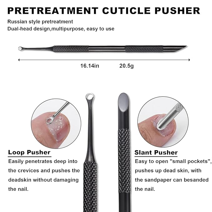 Cuticle Pusher Cuticle Nipper Set, Russian Pre-Treatment Nail Pushers, Cuticle - Image 3