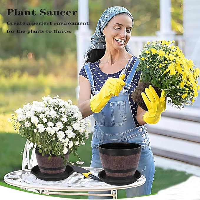 2 Pack of Plant Saucer 12 inch, 12 inch Plastic Plant Drip Trays, Heavy Duty - Image 5