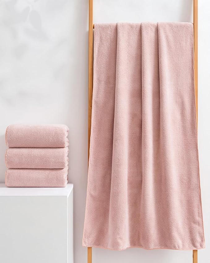 sakano 4-Piece Bath Towel Set, Quick-Dry Absorbent Lint Free & Launder Soft - Image 3