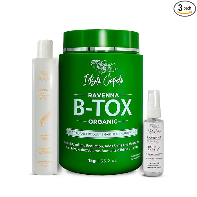 I Belli Capelli Ravenna B-tox Organic Smoothing Mask, Repair Oil, and Deep by IBelliCapelli