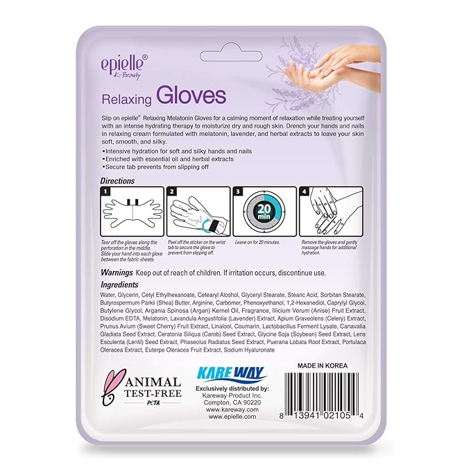 Epielle Relaxing Hand Mask 6 Pairs, Soften and Restore - Image 2